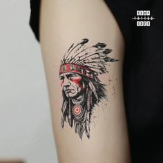 Native American Portrait Multi-Size Temporary Tattoo Sticker – Temp Tattoo Idea Temporary Tattoo, Portrait Tattoo