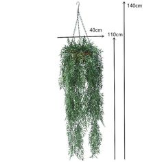 a hanging planter is shown with measurements