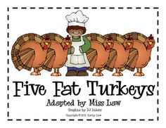 Five Fat Turkeys Emergent Reader - freebie.  Goes with the book 10 Fat Turkeys. Thanksgiving Subtraction, Teaching Thanksgiving, November Activities, Fall Kindergarten