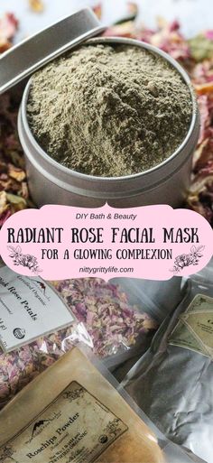 Radiance & beauty with three ingredients - French green clay, rose hips & rose petals. This facial mask is a perfect DIY solution for a glowing complexion. French Green Clay Soap, Rose Facial, Clay Rose, Skin Care Routine For 20s, French Green Clay, French Green, Rose Hips, Green Clay