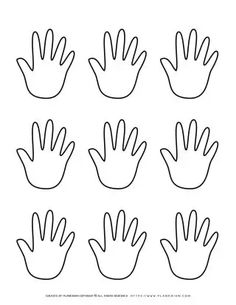 the hands are drawn in black and white to make it look like they have five fingers