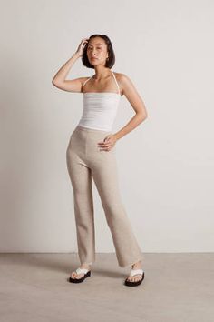 Jill Crochet Short Set in Natural - $47 | Tobi US Spring Ribbed Beige Bottoms, Spring Beige Ribbed Bottoms, Stretch Ribbed Beige Pants, Beige Stretch Ribbed Pants, Spring Ribbed Neutral Bottoms, Fitted Ribbed Cream Bottoms, Stretch Neutral Bottoms For Loungewear, Crochet Short Set, Ribbed Pants