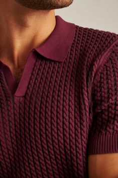 Bespoke Clothing, Sweater Polo, Men's Sweaters, Sweater For Men, Cable Stitch