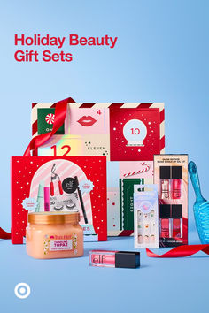 Glam up your gifting experience with these beauty picks. Check things off your girlfriend’s or boyfriend’s wishlist with self-care luxuries, makeup minis and a DIY advent calendar. Gift Sets Target, Beauty Gift Ideas, Target Christmas, Target Beauty, Target Holiday, Beauty Products Gifts, Perfect Beauty, Advent Calenders, Holiday Beauty