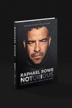 the book cover for raphael rowe's not - on - us is shown in front of a black background