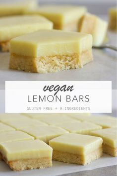 vegan lemon bars are made with gluten free and 9 ingredients to enjoy