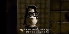 a cartoon character with glasses and a caption that reads, she lost interest in the world and it lost interest in her