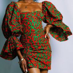 African Print Short Dresses, African Short Dresses, Wallet Dress, Flame Dress, Ankara Print Dress, Ankara Material, Ankara Outfits