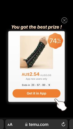 an app that is showing the price of wrist braces for $ 24 and has been updated