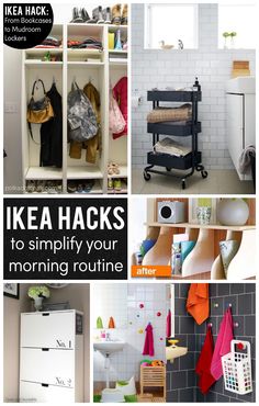 there are pictures of ikea hacks to simfy your morning routine