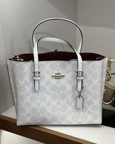 Trendy Luxury School Bags, Luxury Coach Bags For School, Elegant Coach Satchel For Shopping, Luxury Coach Bags For Shopping, Coach Purses White, Fancy School, School Handbag, Handbags For School, Trendy Purses