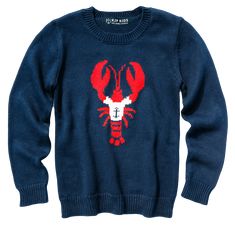 The Captain Claw Intarsia Kids Sweater is a pre-order item and ships on or around 5/1. Product Details: 100% Mid-Weight Cotton Soft Hand Feel Imported Kiel Patrick James, Captain Claw, Lobster Sweater, Flag Sweater, Kiel James Patrick, Monogram Outfit, England Flag, Sunglasses Strap, Men Stylish Dress