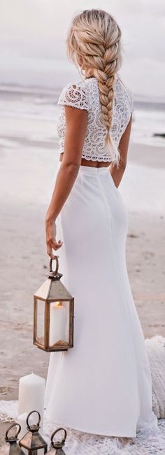 each day,before dusk, she waited on the shore with lit candles, hoping that the fleet would return unscathed, knowing that the weeks without any news was not good. Cute Maxi Dress, Bridal Separates, Paris Mode, Sabo Skirt, 인물 사진