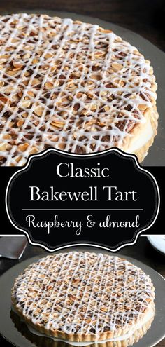 the classic bakewell tart is made with raspberry and almonds