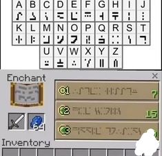 an old computer game with letters, numbers and symbols on the screen to spell out words