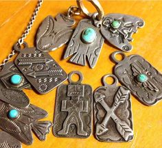 Vintage Native American sterling silver and turquoise, key fobs, pendants and brooches. Thunderbirds, arrows, animals, etc. Jewelry Facts, Minnetonka Moccasins, Navajo Jewelry, Sterling Silver Brooch