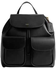 in stock Classic Backpack With Detachable Strap, Classic Black Backpack With Detachable Strap, Classic Black Leather Backpack, Classic Backpack With Flap, Classic Black Backpack, Classic Black Leather Backpack For On-the-go, Classic Black Leather Backpack For Travel, Classic Coach Travel Backpack, Classic Coach Backpack With Adjustable Strap