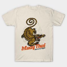 Classic Muay Thai Sak Yant Tiger Born to Fight -- Choose from our vast selection of Crewneck and V-Neck T-Shirts to match with your favorite design to make the perfect graphic T-Shirt. Pick your favorite: Classic, Boxy, Tri-Blend, V-Neck, or Premium. Customize your color! For men and women. Thai Tiger Tattoo, Muay Thai Tiger, Thai Tiger, Thai Sak Yant, Thai Shirt, Muay Thai T Shirt, Tattoo T Shirt, Sak Yant, Tiger Shirt