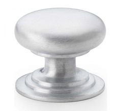 an aluminum knob on a white background