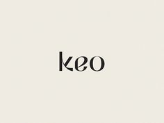 the word keo is written in black on a white background