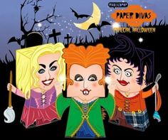 three cartoon characters standing in front of a graveyard with bats and tombstones on it