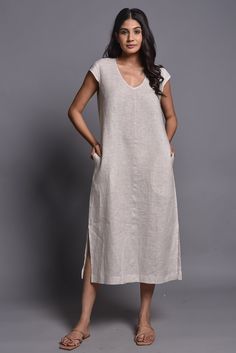 Casual V-neck Wedding Dress, Short Sleeve Summer Dresses, Caftan Dress, Linen Maxi Dress, Organic Fabrics, Casual Summer Dresses, Linen Dresses, Linen Dress, Fitted Dress