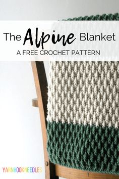 the alpine blanket is a free crochet pattern