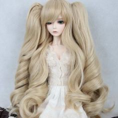 1/3 1/4 1/6 Doll's Wig for 60/45/30cm Bjd Doll Dress Up Double Ponytail Long Curly Hair Toys Play Double Ponytail, Doll Wig, Doll Wigs, Bjd Doll, Stuffed Toys, Play House, Long Curly Hair, Long Curly, Bjd Dolls