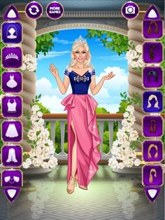 the princess dress up game is shown in this screenshote screen shot, which shows her