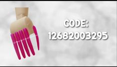 a pink hair comb with the words code 1262 002395