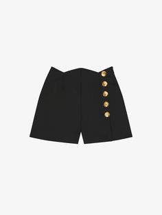 Shorts in wool and mohair with buttons | Givenchy US | Givenchy Catwalk Collection, Short Coat Jackets, Couture Runway, Short Coat, Bag Dress, Sweater Jacket, T Shirt Top, Sweater Hoodie, Givenchy