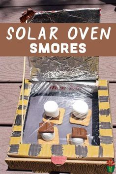 the homemade solar oven smores are ready to cook