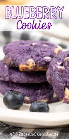 These delicious Blueberry White Chocolate Chip Cookies are SO easy to make! Plus, they're eggless! Each bite is crispy from the edges and soft from the middle of the cookie! Such a perfect combo! Blueberry White Chocolate Cookies, Blueberry White Chocolate Chip Cookies, White Chocolate Chip Cookies Recipes, Blueberry Cookies Recipes, Blueberry White Chocolate, Amazing Cookie Recipes, Blueberry Cookies, Low Histamine, White Chocolate Chip