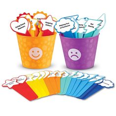 an ad for the learning resources store with two buckets filled with emoticions