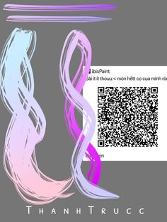 a qr - code for a woman's hair is displayed in front of a gray background