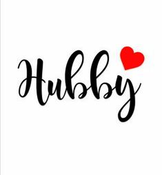 the word tubby written in black ink with a red heart