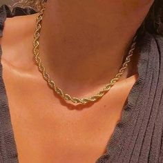 Brand New Women's Gold Braided Rope Chain Necklace Details: Length 22" Width 5mm Genuine 18k Gold Plated Sterling Silver Retail Price $300 Buy With Confidence From A Top Rated Seller W/ A 99%+ Feedback Rating. A0190 (Id-202) Metal Rope Chain Necklace As Gift, Metal Link Rope Chain Jewelry, Elegant Rope Chain Necklaces, Elegant Round Rope Chain Necklace, Silver Link Rope Chain Necklace Gift, Elegant Silver Necklace With Rope Chain, Silver Rope Chain Necklace For Gift, Elegant Silver Rope Chain Necklace, Rope Chain Link Necklace As Gift