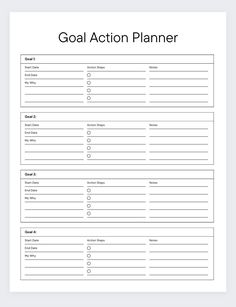 the goal action planner is shown in black and white