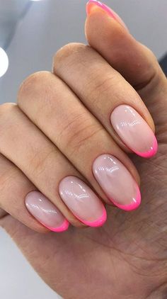 Summer Acrylic Nails Ombre, Neutral Nail, Nails Ombre, Grunge Nails, Wedding Nail, French Tip Acrylic Nails, Tip Nails, Nails 2020, Colorful Nail Designs