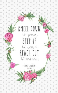 an instagram page with flowers and the words kneel down to pray step up reach out for medicine