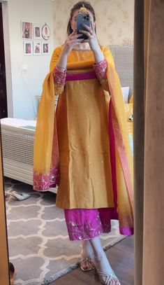 natural beauty Haldi Punjabi Suit, Stylish Punjabi Suits, Suit Salwar Designs Indian Style, Shrara Suits Indian Designers Party Wear, Haldi Suit Design, Punjabi Wedding Outfits, Keep Smile, Haldi Outfits, Trendy Outfits Indian