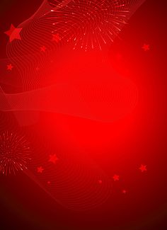 an abstract red background with stars and swirls