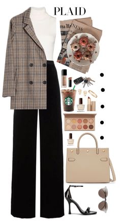 Polyvore Professional Outfits, Plaid Blazer, Professional Outfits, Mode Vintage, Business Casual Outfits