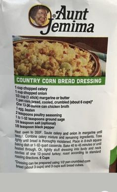 a bag of country corn bread dressing