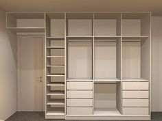 Plano De Corte Closet E Guarda Roupas Moveis Planejados Wall Cupboard Designs, Ideas De Closets, Modern Closet Designs, Functional Closet, Wooden Wardrobe Design, Small Bedroom Interior, Bedroom Built In Wardrobe, Latest Kitchen Designs