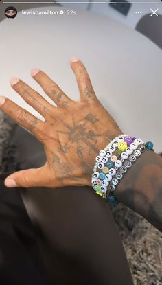 Lewis Hamilton Tattoo, Hamilton Tattoo, Hamilton Bracelet, Hamilton Jewelry, Sir Lewis Hamilton, F1 Mercedes, Pulseras Kandi, Lewis Hamilton Formula 1, F1 Lewis Hamilton