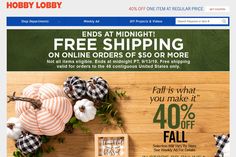 the hobby lobby coupon is up to 40 % off