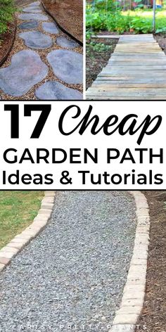 Give your yard a face lift with these 17 easy tutorials for garden walkways and paths. These DIY ideas use a variety of methods including stepping stones, a gravel walkway, or wood chips. These ideas look great for the front of your house or in the backyard. Some are modern and other ideas are charming and rustic. See all the affordable options and choose which of these pathways works best for your outdoor space.