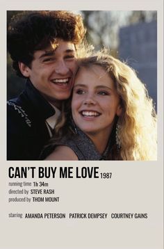 the poster for can't buy me love, starring actors amanda peter patrick and patrick dem