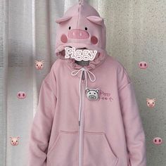 Shipping from the US. Easy 30 day return policy, 100% cotton, Double-needle neck, sleeves and hem; Roomy Unisex Fit. Pig Embroidery, Kawaii Tops, Pinterest Pretty, Japanese Pink, Kawaii Hoodies, Kawaii Hoodie, Kawaii Sweatshirt, Sweatshirt Y2k, Style Kawaii